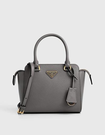 Prada Saffiano Mini Leather Top Handle Bag