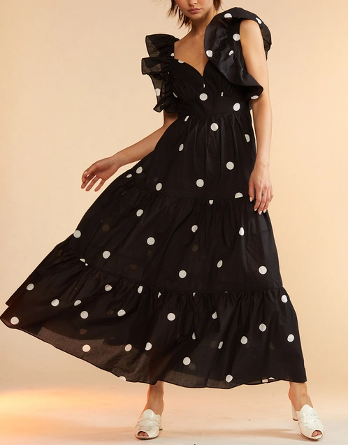 Polka Dots Ruffle Dress