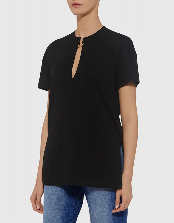 Red Valentino Pierced Open Front T-shirt