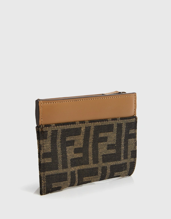 Fendi FF Jacquard Fabric Key and Card Case Pouch