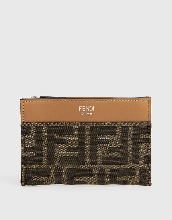 Fendi FF Jacquard Fabric Key and Card Case Pouch