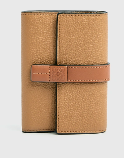 Small Vertical Wallet In Soft Grained Calfskin
