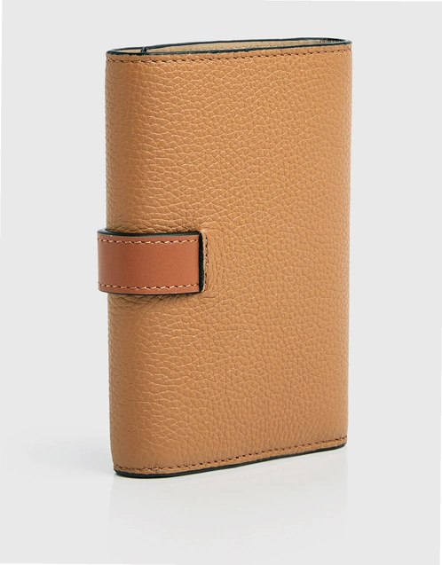Small Vertical Wallet In Soft Grained Calfskin