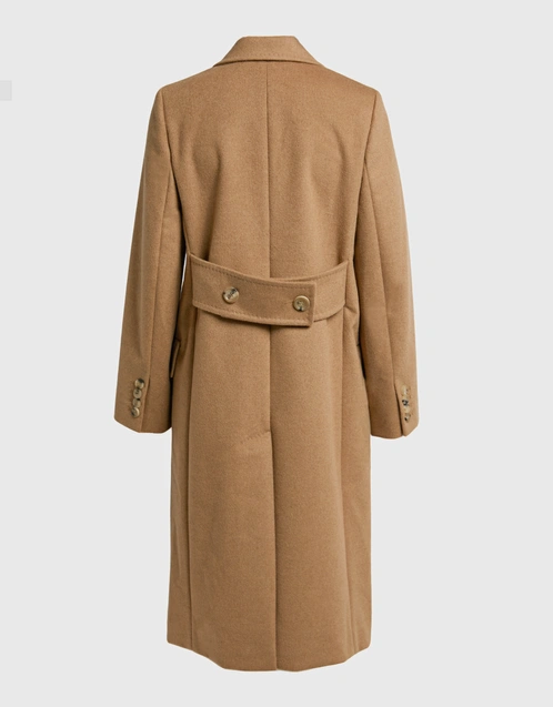 Elmi Camel Wool Robe Long Coat