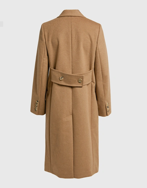 Max Mara Elmi Camel Wool Robe Long Coat