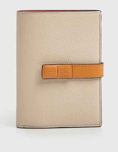 Medium Vertical Wallet In Soft Grained Calfskin