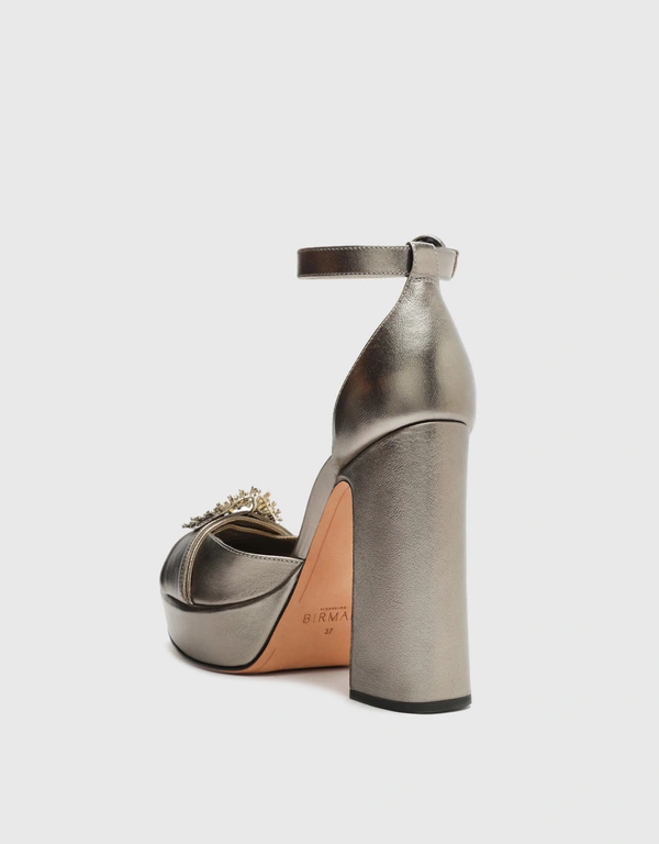 Alexandre Birman Madelina Curve 120 Leather High-Heeled Sandals