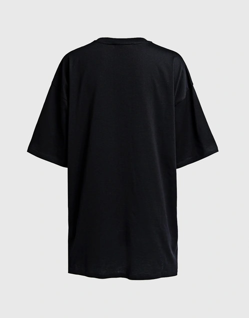 Tacco Logo Dog Print T-Shirt-Black