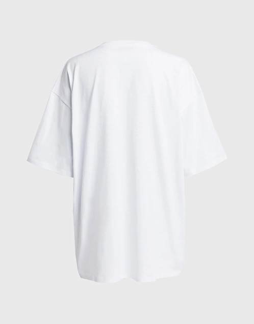 Tacco Logo Dog Print T-Shirt-White
