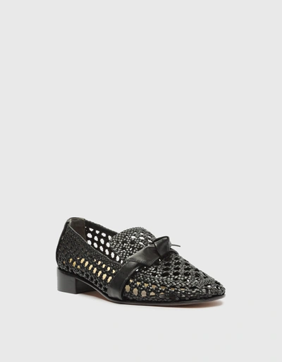 Clarita Basketry Leather Loafer