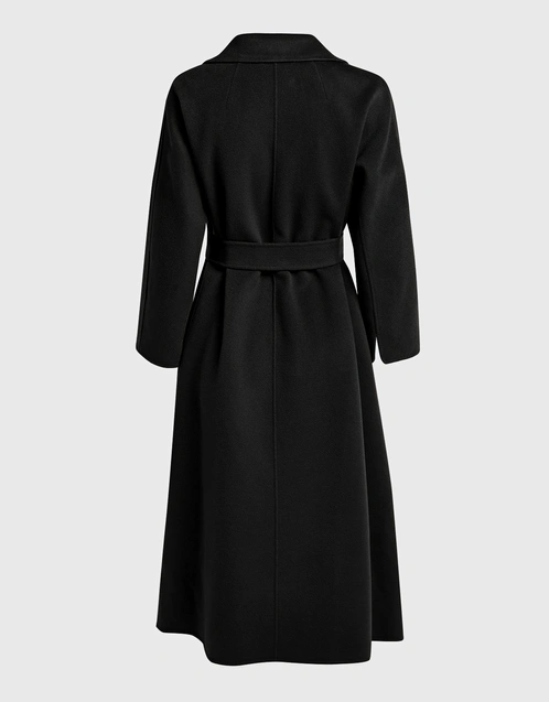 Esturia Wool Robe Long Coat-Black