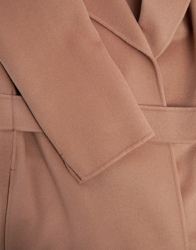 Poldo Belt Wool Robe Long Coat-Pink