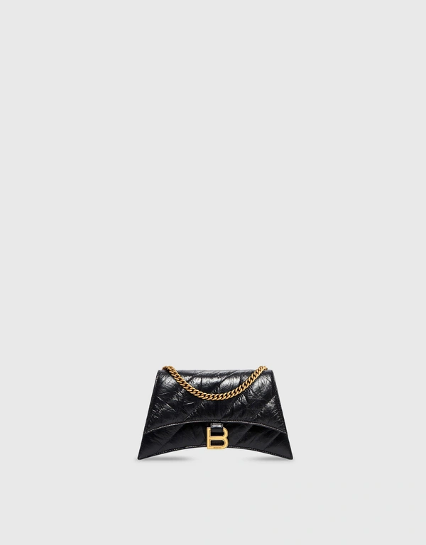 Balenciaga Crush Wallet On Chain Bag Quilted