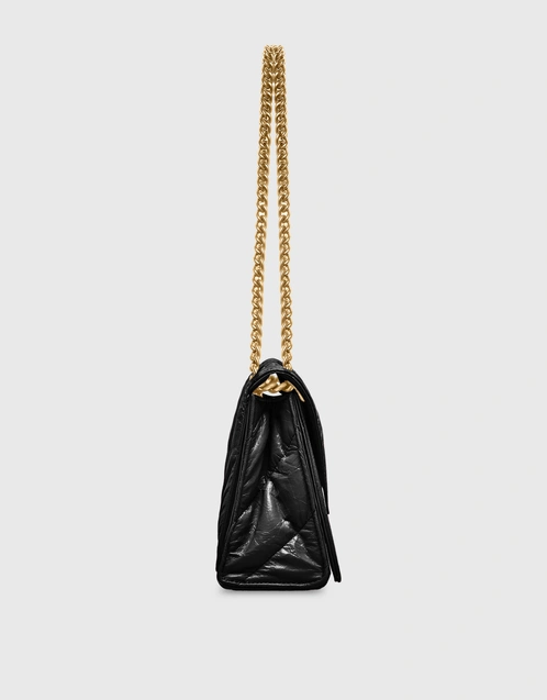 Balenciaga Women's Crush Small Chain Bag Quilted - Black
