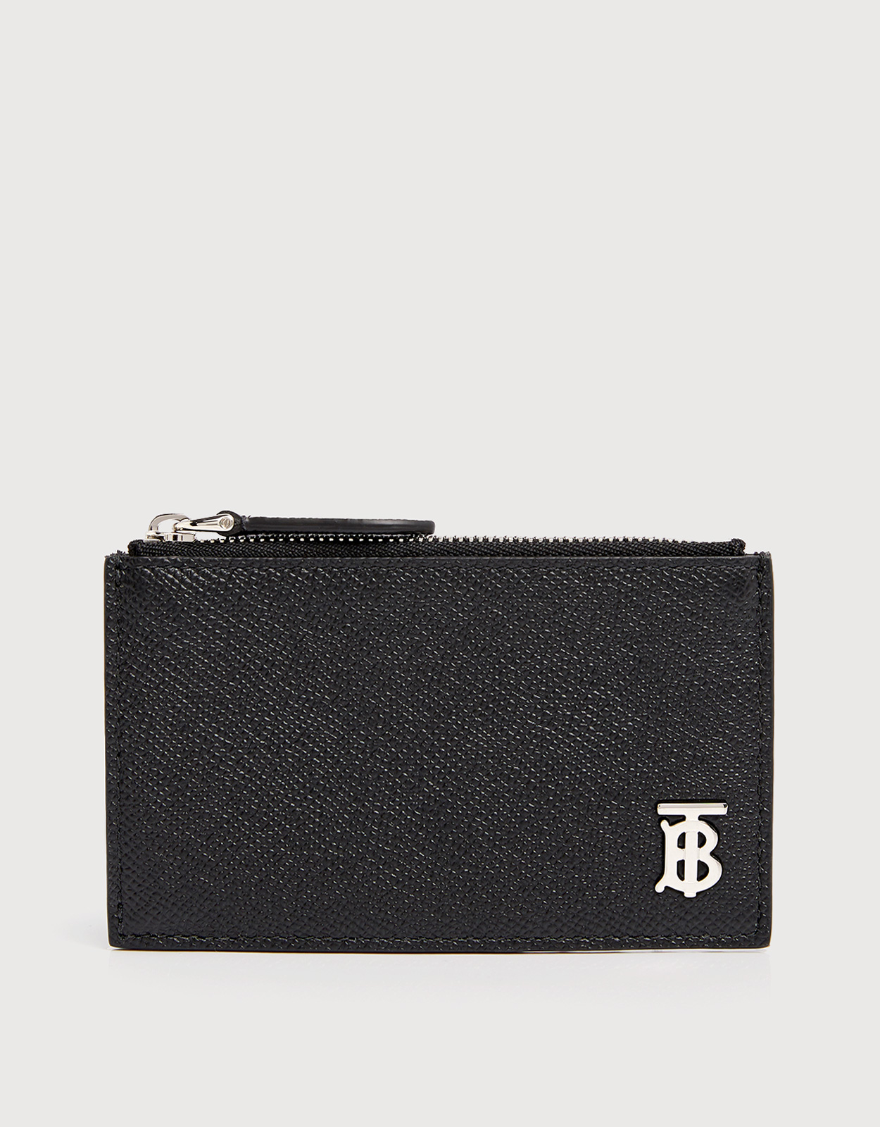 Burberry TB Logo Grainy Leather Zip Card Case () IFCHIC.COM