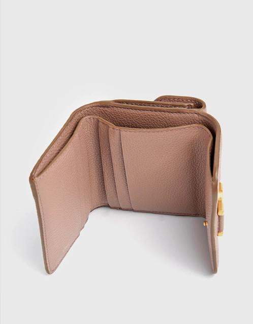Chloé Marcie Small Tri-Fold Calfskin Wallet (Bag Accessories 