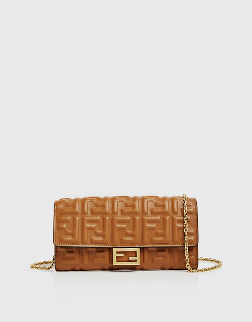 Fendi - FF Baguette Nappa Leather Continental Wallet on Chain