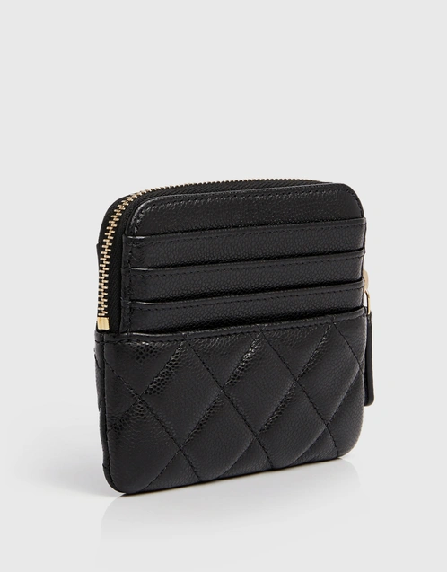 chanel zipper card wallet