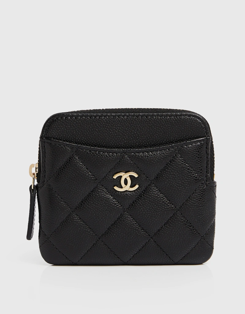 Chanel Chanel Classic Small Toast Zip Caviar Card Coin Case