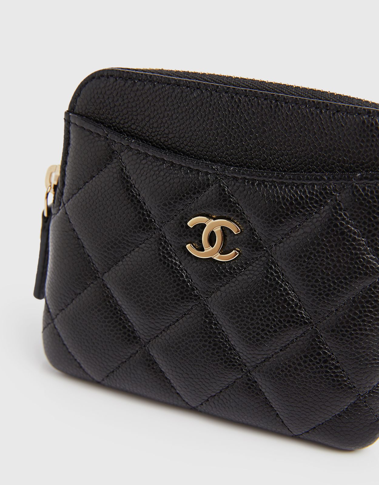 Chanel Chanel Classic Small Toast Zip Caviar Card Coin Case