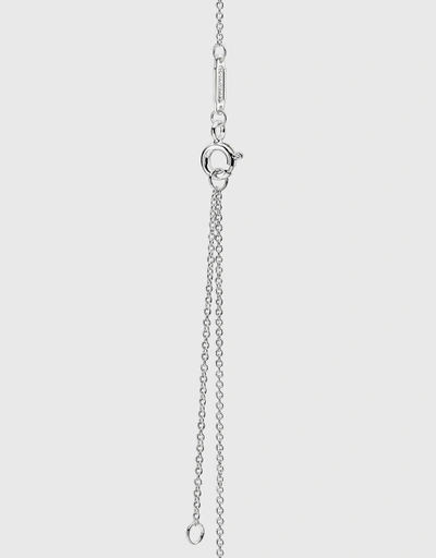 Return to Tiffany 中型純銀鑰匙與鑽石心型吊墜項鍊