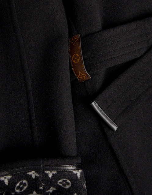 Louis Vuitton Monogram Printed Trench Coat - Black Coats, Clothing