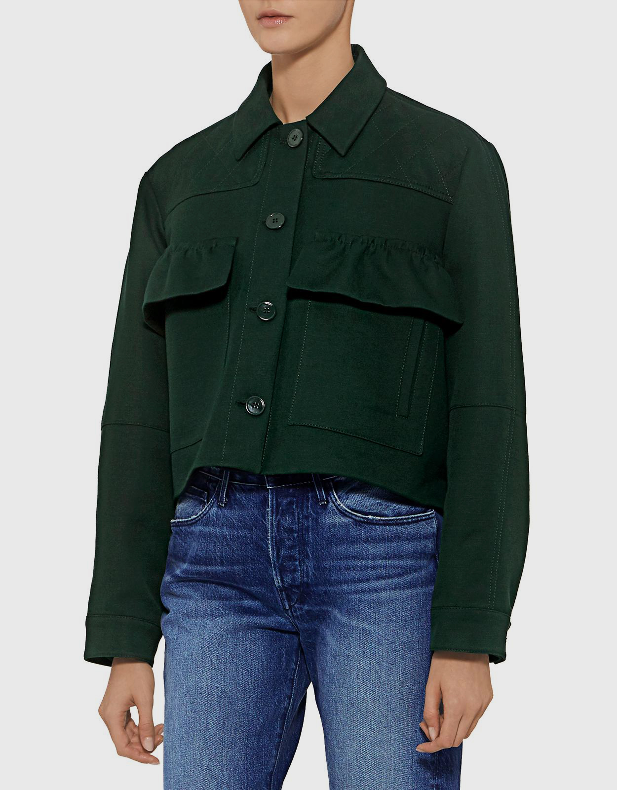 carven quilting down jacket