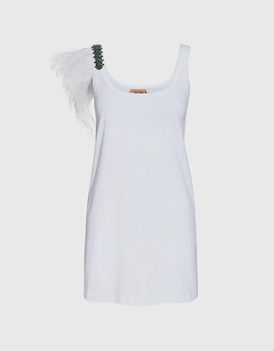 Feather Embellished Tank