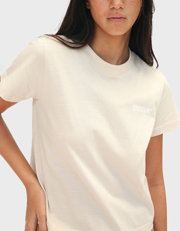 Enavant Active ENAVANT Cotton T-Shirt-beige