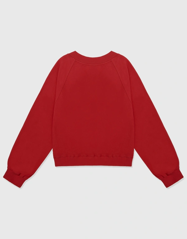 Enavant Active Dylan V-neck Sweatshirt-red