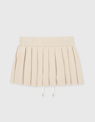 Dylan Pleated Skirt-coconut beige