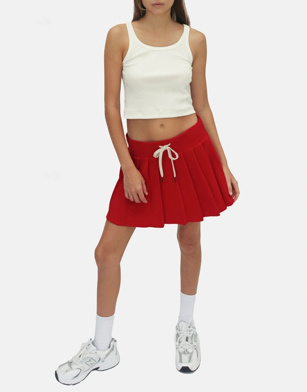 Enavant Active Dylan Pleated Skirt-red