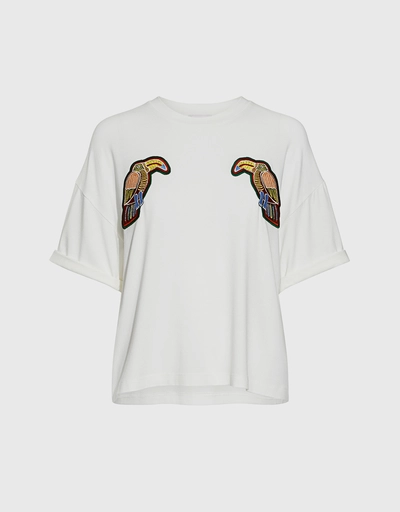 巨嘴鳥動物圖樣刺繡T恤