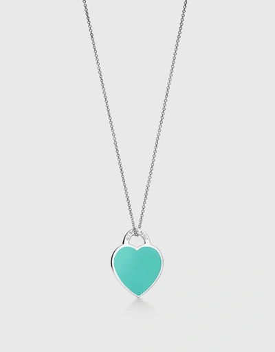 Return To Tiffany Small Sterling Silver Heart Tag Pendant Necklace