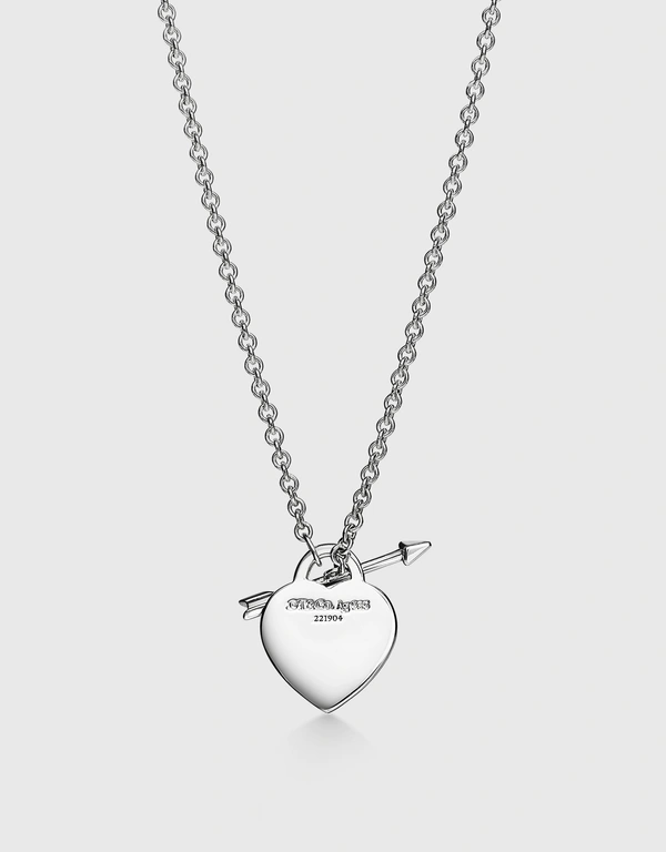 Tiffany & Co. Return To Tiffany Lovestruck Small Sterling Silver Heart Tag Pendant Necklace