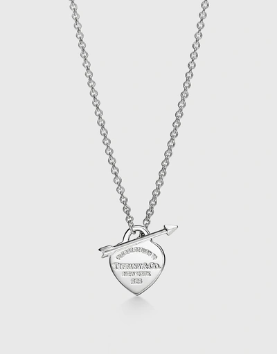 Return To Tiffany Lovestruck Small Sterling Silver Heart Tag Pendant Necklace