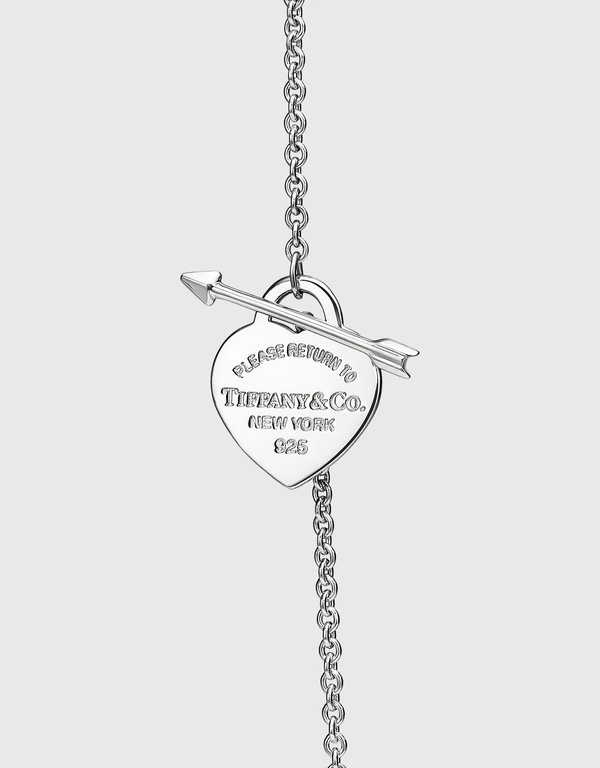 Tiffany & Co. Return To Tiffany Lovestruck Small Sterling Silver Heart Tag Pendant Necklace