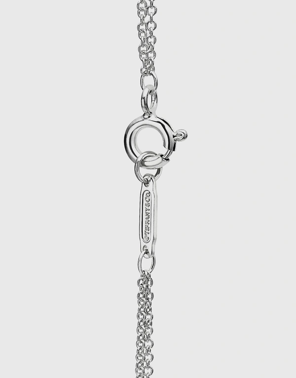 Tiffany & Co. Return To Tiffany Small Sterling Silver Heart Double Chain Bracelet
