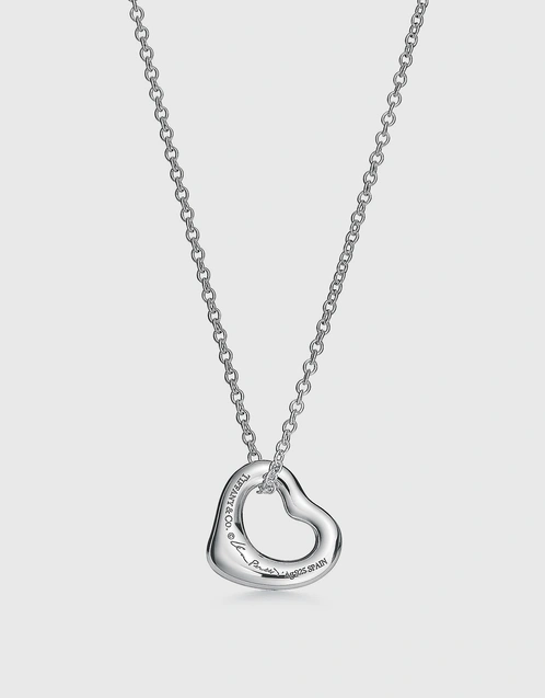 Tiffany & Co Mini Double Heart Tag Pendant on Sterling Silver Chain, Luxury  on Carousell