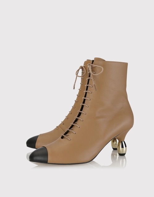 Yuul Yie - Amber Mid-Heeled Lace Up Boots