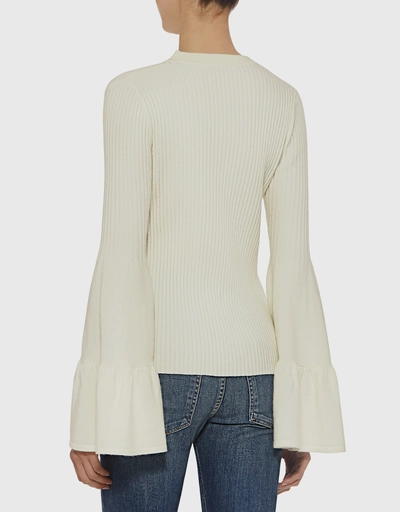 Corinne Tiered Bell Sleeve Sweater