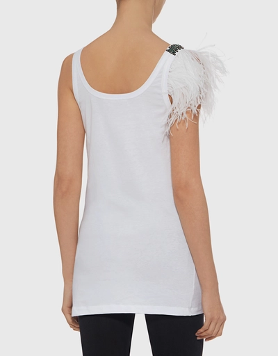 Feather Embellished Tank