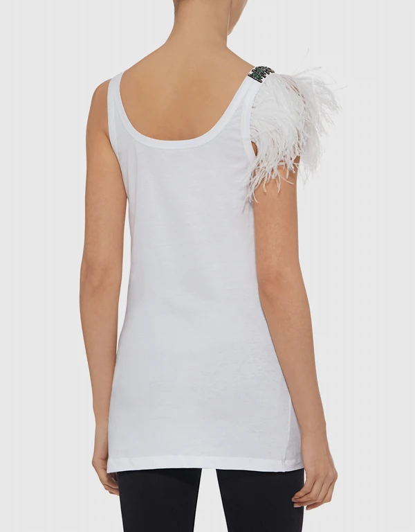 No.21 Feather Embellished Tank