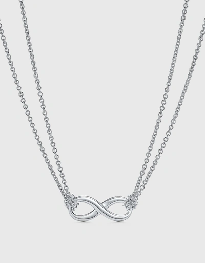 Tiffany Infinity Sterling Silver Pendant Necklace - 18"