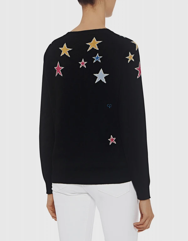 Chinti & Parker Stardust Metallic Cashmere Sweater