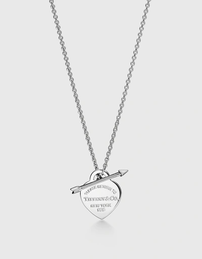 Return To Tiffany Lovestruck Medium Sterling Silver Heart Tag Pendant Necklace