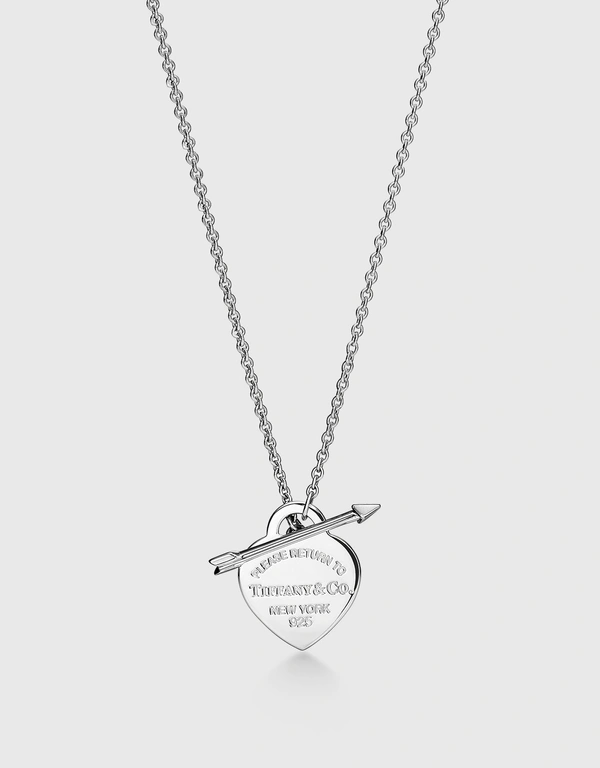 Tiffany & Co. Return To Tiffany Lovestruck Medium Sterling Silver Heart Tag Pendant Necklace