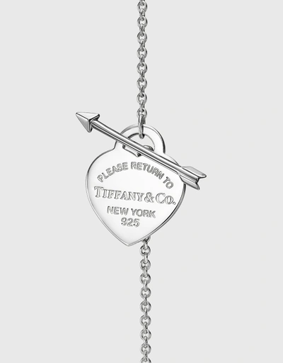 Return To Tiffany Lovestruck Medium Sterling Silver Heart Tag Pendant Necklace