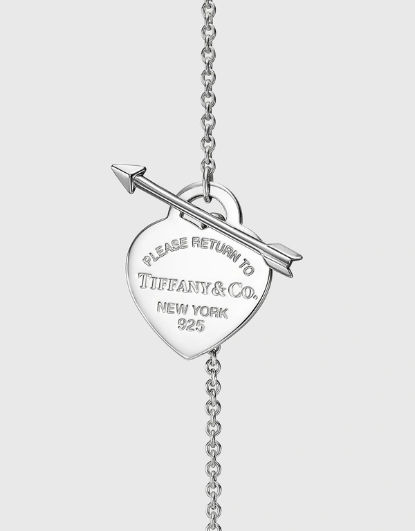 Tiffany & Co. Return To Tiffany Lovestruck Medium Sterling Silver Heart Tag Pendant Necklace