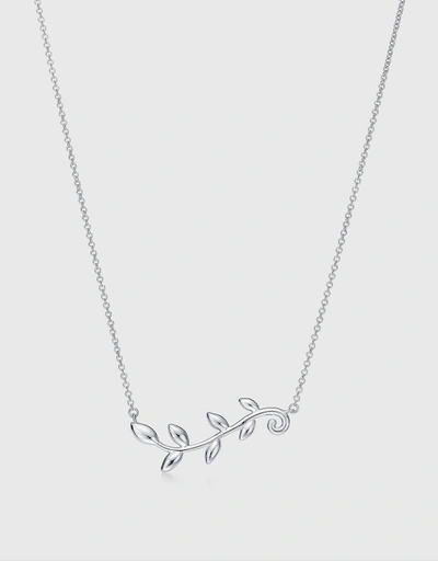 Paloma Picasso Sterling Silver Olive Leaf Vine Pendant Necklace